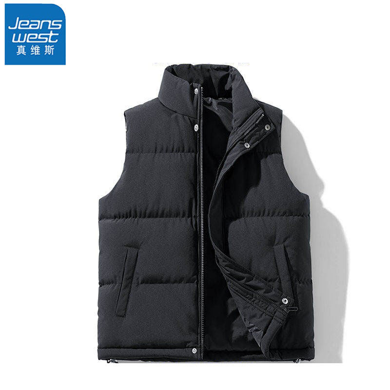 真维斯2025新款美式棉马甲外套男秋冬季加厚保暖立领情侣休闲背心,男装,常规马甲,淘宝优惠券,粉丝福利购,淘宝优惠卷