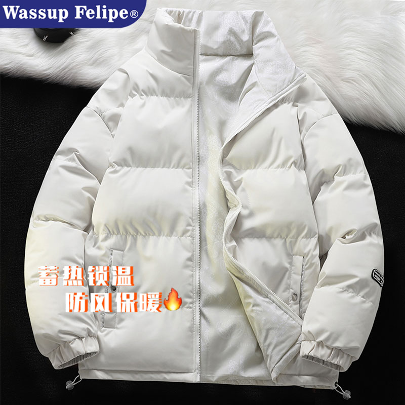 WASSUP FELIPE双面穿棉服男冬季加厚保暖棉衣外套情侣面包服棉袄