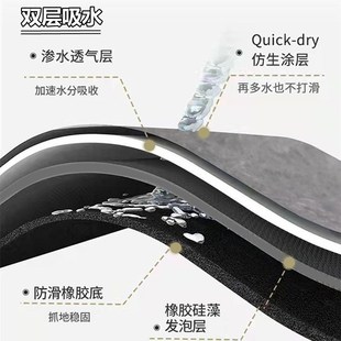 厨房地垫专用硅藻泥地垫免洗可擦地毯吸水吸油防滑脚垫家用耐脏