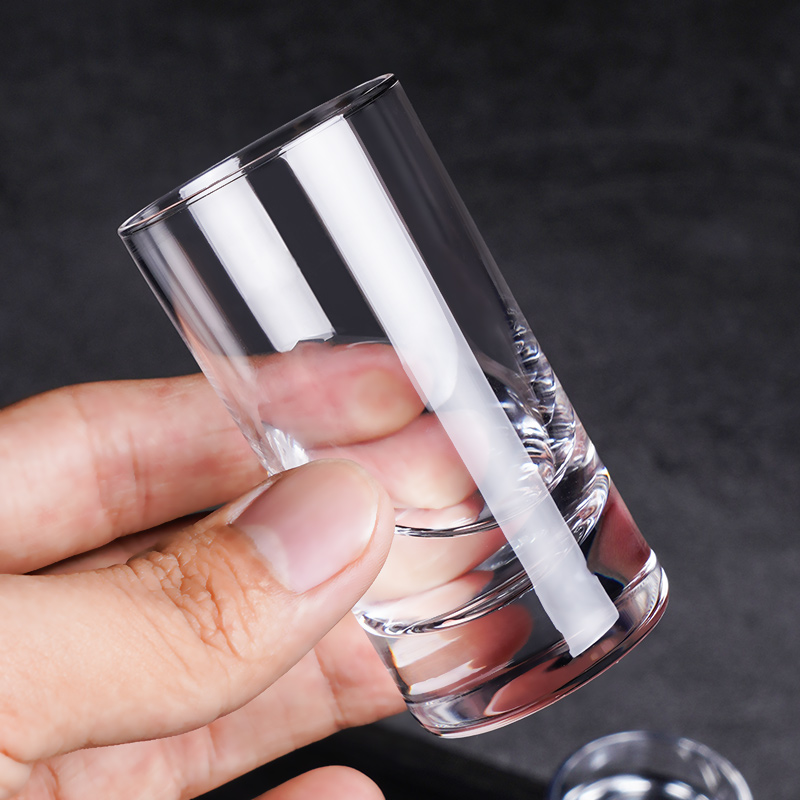 水晶玻璃白酒杯50ml家用一两小烈酒杯直身shot子弹杯一口杯
