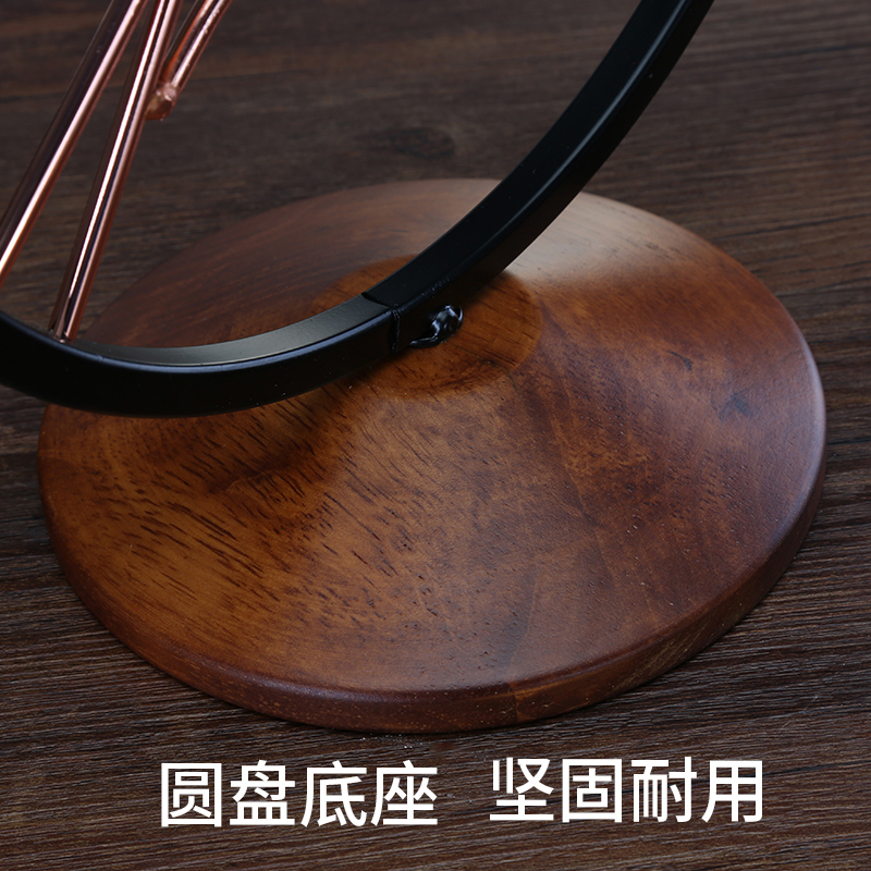 欧式实木红酒架摆件创意家用高脚杯架子悬挂倒挂红酒杯架葡萄装饰