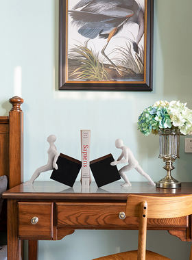 极速创意推箱书立书靠书挡摆件z书房书桌家居装饰品工艺品样板房