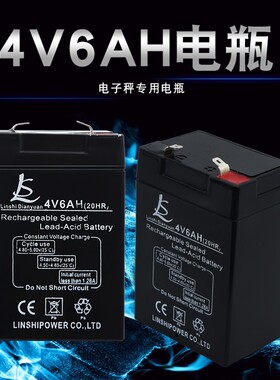4v6ah/20HR电子秤蓄电池免维护电子称可充电台秤电瓶电磁超大容量