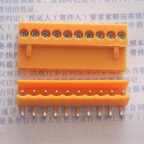 HT396-10P 橙色接线端子 HT3.96MM间距 插拔式 10P 10脚