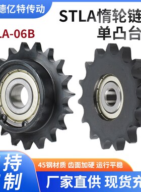 45钢06B惰轮链轮单边台带轴承替代STLA04C 08B10A12A链条涨紧轮
