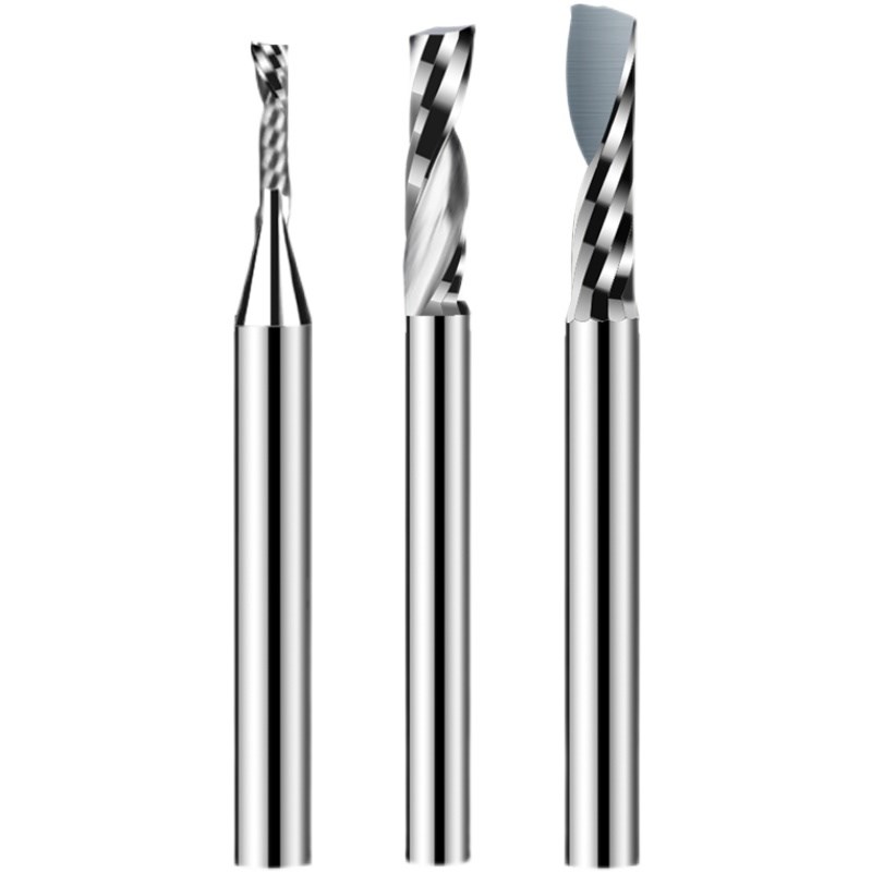 弘阳3.175单刃螺旋铣亚克力木雕PVC切割电脑数控雕刻刀雕刻机刀具