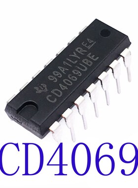 全新CD4069BE HEF/HCF 六非门 CD4069UBE CD4069 直插DIP-14