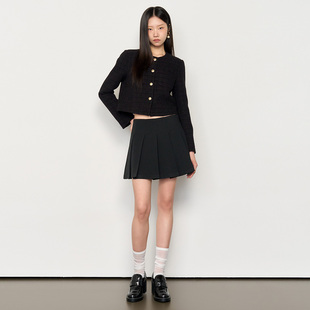 25春季 idea General 宽褶设计迷你百褶短裙3507 现