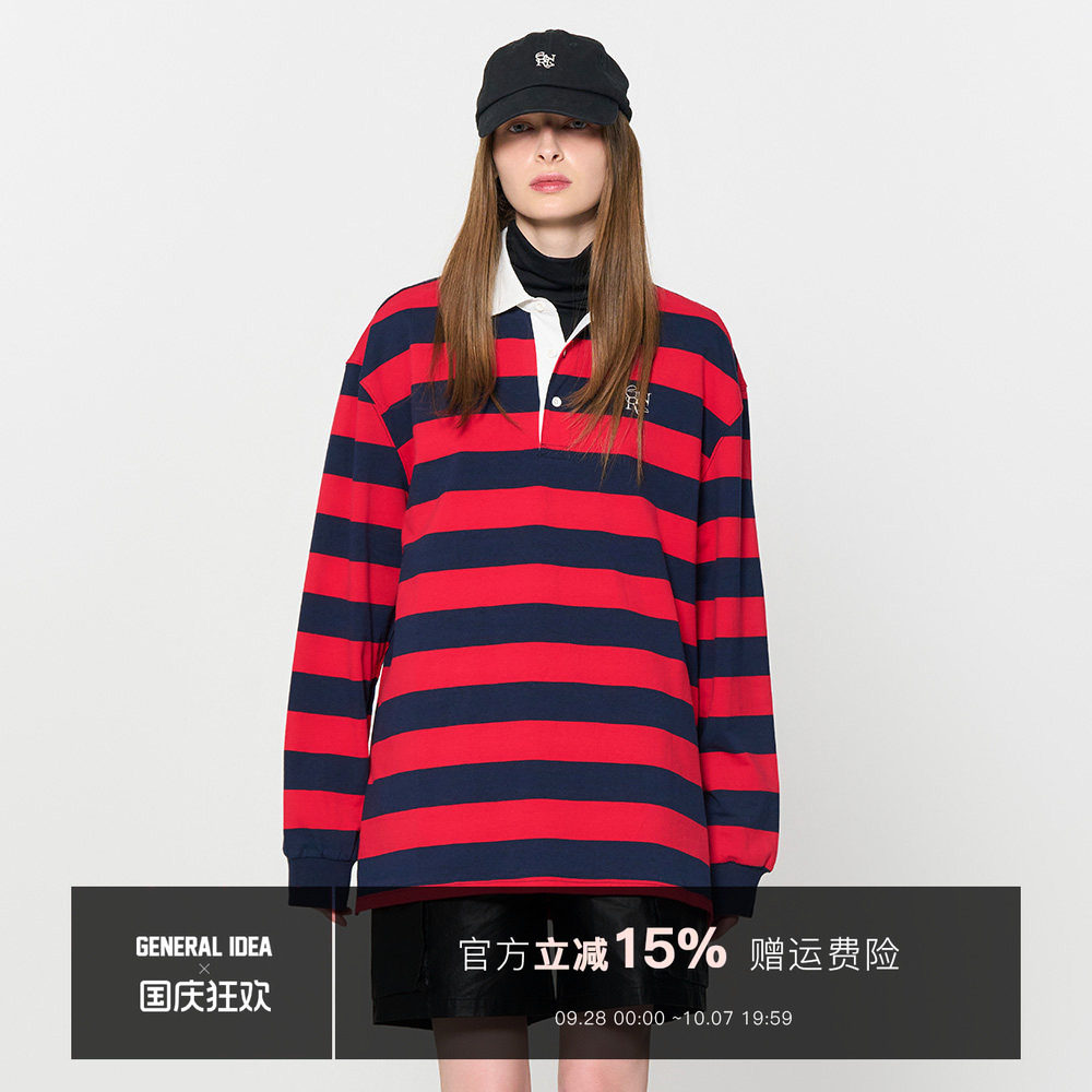 【李灿荣 李泳知同款】GENERAL IDEA 韩国正品中长款套头POLO卫衣