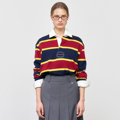 【现】General idea 25春季美式复古中性polo长袖T恤1008