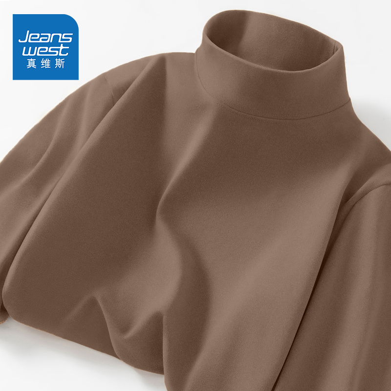 真维斯半高领打底衫女2025新款