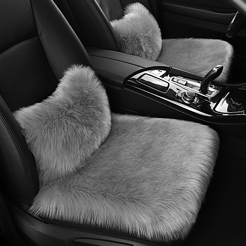 车套座套全包围冬季汽车坐垫毛绒方垫单片无靠背加厚保暖男女通用