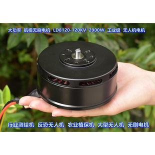 无人机电机 大功率d 2900W LD8120 工业级 120KV 航模无刷电机