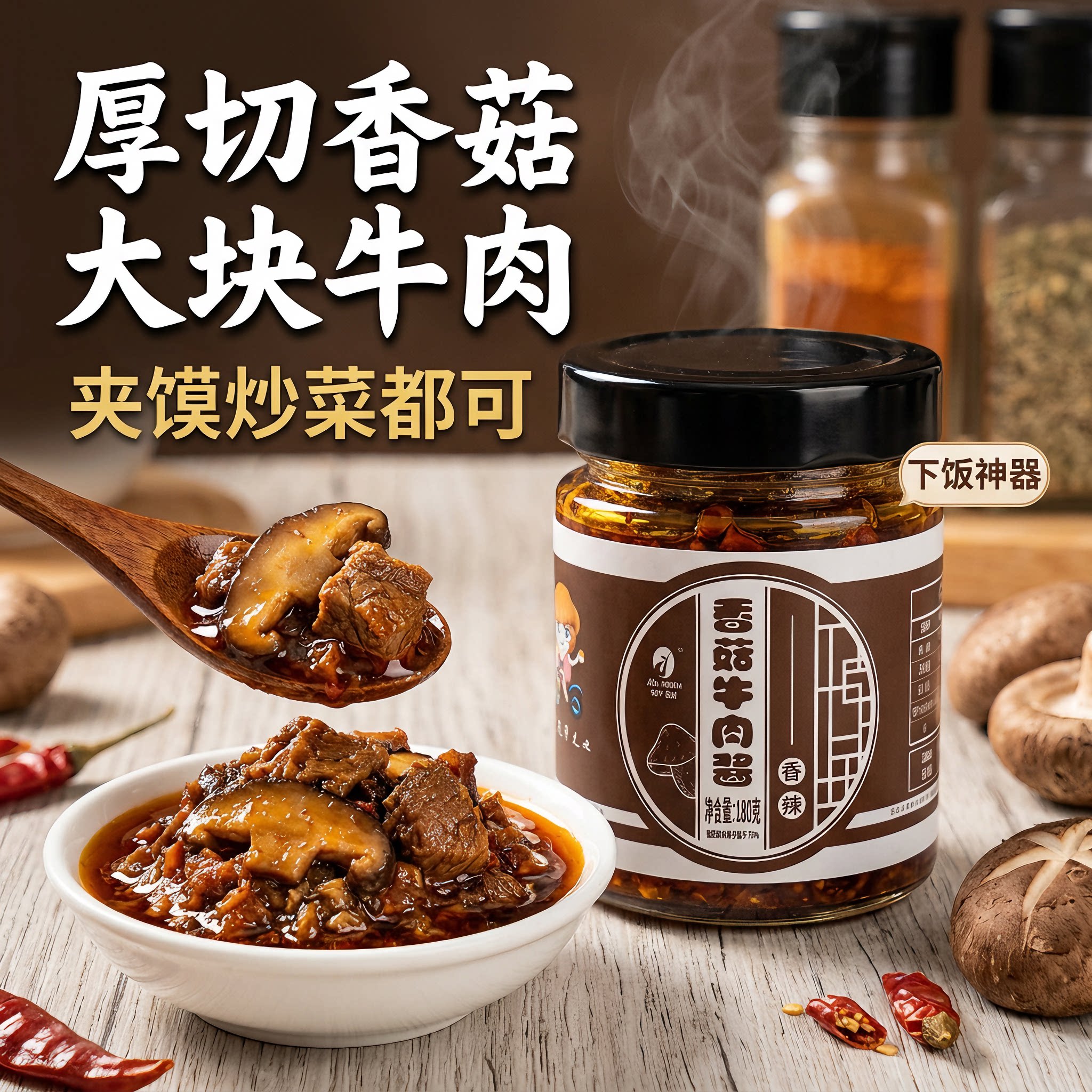 牛肉酱香菇牛肉酱拌饭酱