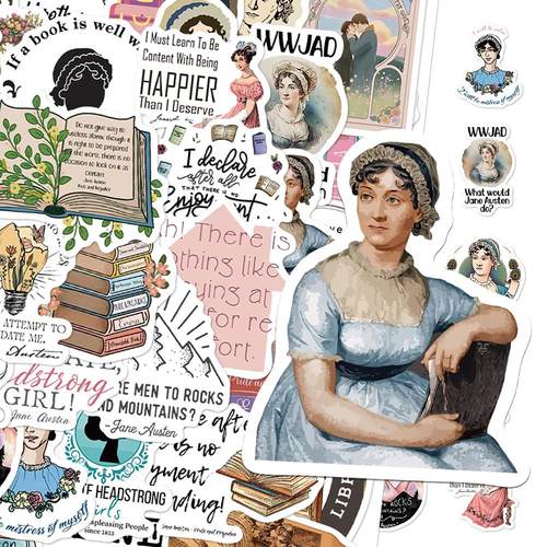 英国小说家JaneAusten贴纸
