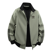 兰瑟姆三叶草2025秋季 三条杠风衣冲锋衣女 双面穿运动夹克外套男士