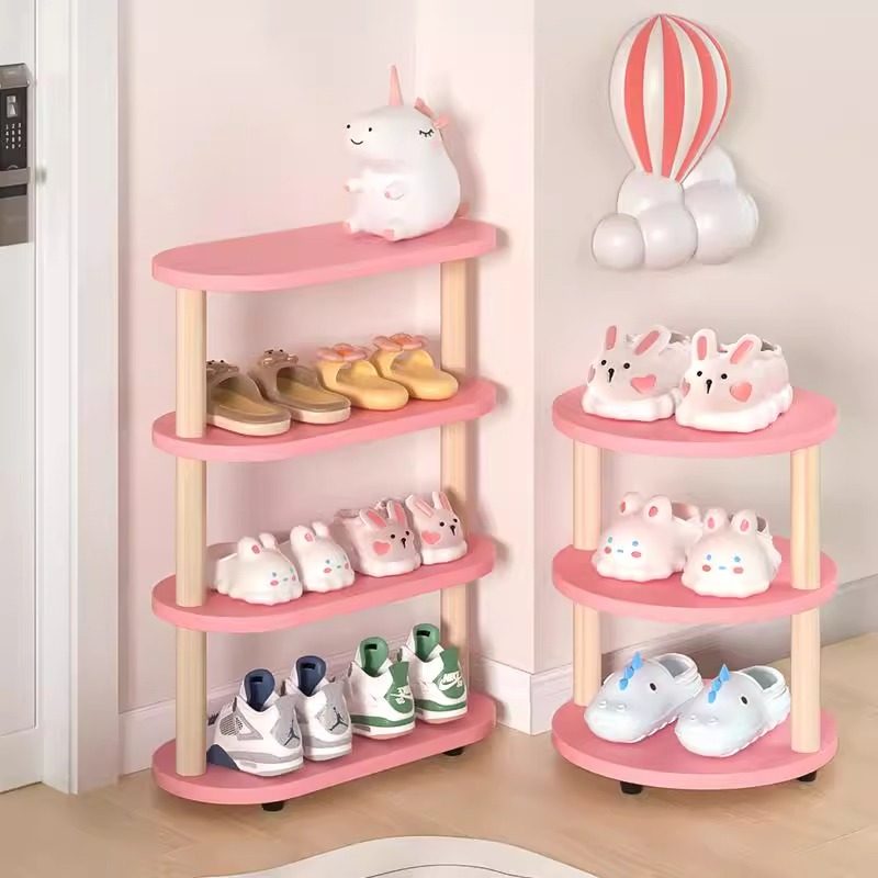 儿童鞋架门口宝宝鞋子专用迷你窄小婴儿鞋柜可爱粉色小型收纳鞋架,住宅家具,鞋架,淘宝优惠券,粉丝福利购,淘宝优惠卷