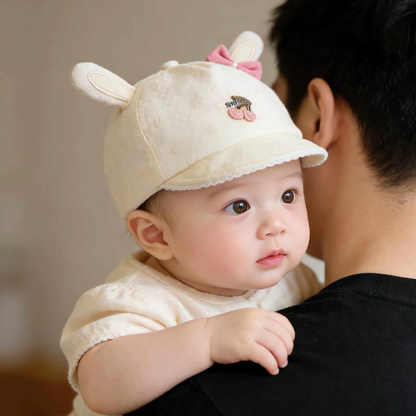 女婴儿帽子春秋薄款遮阳防晒鸭舌帽宝宝小月龄可爱卡通夏季棒球帽
