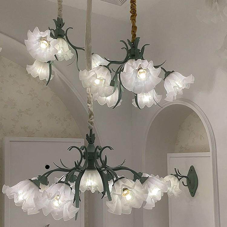 花朵灯客厅创意个性美式乡村网红吊灯餐厅卧室北欧田园风格灯具,家装灯饰光源,智能吊灯,淘宝优惠券,粉丝福利购,淘宝优惠卷