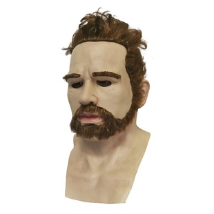 2025新款外国大叔头套胡子渣男面具角色装扮用品节日搞笑道具演出