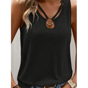 Ring Cutout Sleeveless , Summer Street Style Aesthetic