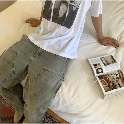 Jeans Mens 90S Baggy Double-Knee Carpenter For Women Wear