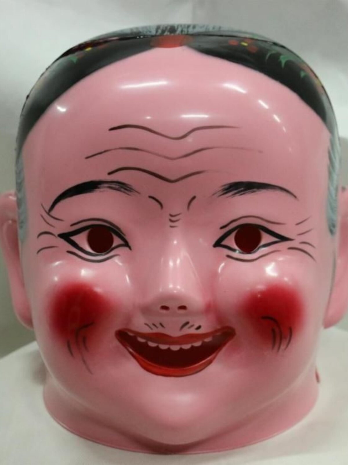 大头娃娃面具塑料民间特色男孩女孩老头老太头套秧歌舞龙舞狮道具