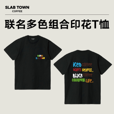 【新品】SLAB TOWN  X DECADE  联名多色组合印花T恤纯棉短袖