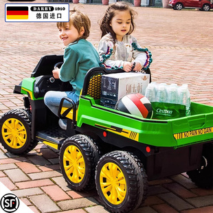 儿童拖拉机可坐大人宝宝电动玩具汽车四轮可遥控卡车小孩男女货车