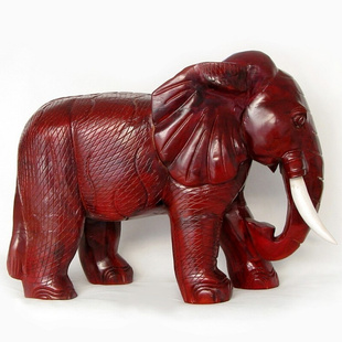 特大号80厘米越南红木雕刻工艺品 实木质吸水象木雕大象摆件