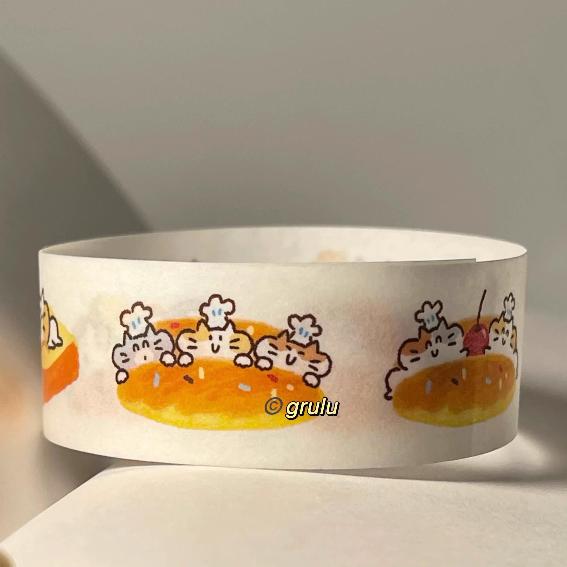 分装胶带 grulu 和纸胶带猫猫面包手帐胶带 拉拉队和纸胶带分装