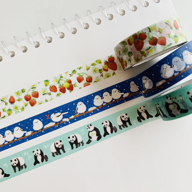 星星鱼分装 MT小草莓 熊猫图案 和纸胶带 胶带素材