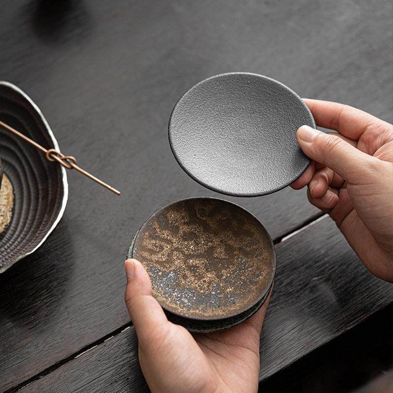 粗陶茶托底座小托盘茶杯拖陶瓷杯垫茶托碟茶托架家用杯托垫办公室,餐饮具,茶托,淘宝优惠券,粉丝福利购,淘宝优惠卷