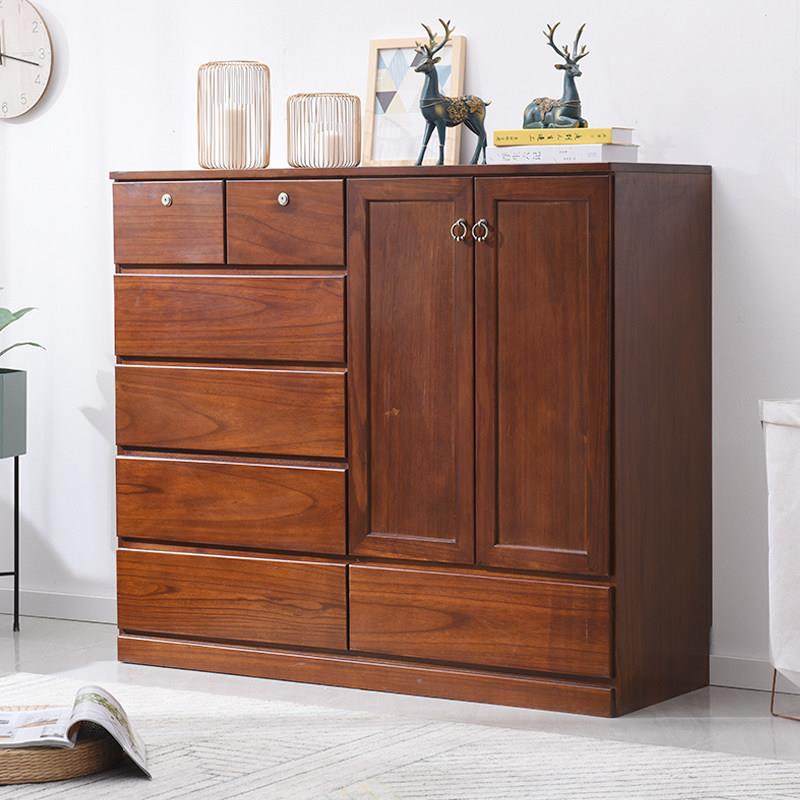 五斗柜简约现代实木斗柜带门轻奢柜子储物柜卧室客厅收纳柜五斗橱,住宅家具,斗柜,淘宝优惠券,粉丝福利购,淘宝优惠卷