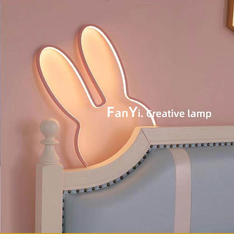 免打孔壁灯ins少女儿童房壁灯装饰台灯LED小夜灯创意兔子墙壁灯,家装灯饰光源,小夜灯,淘宝优惠券,粉丝福利购,淘宝优惠卷