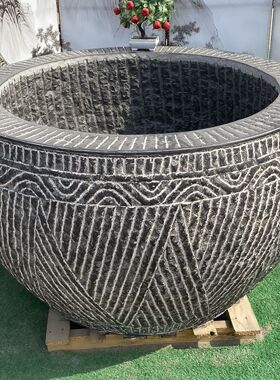 青石水缸鱼缸花盆石雕仿古庭院石缸门海石头户外荷花大缸养鱼石槽