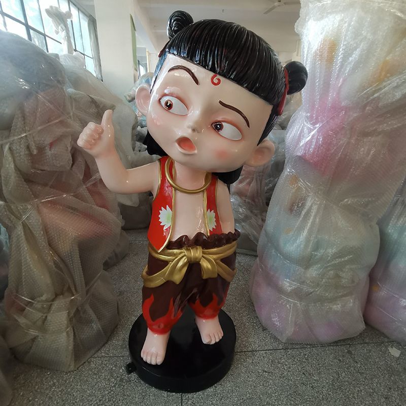 户外卡通玻璃钢雕塑哪吒魔童降世人物影院商场饭店广场装饰大摆件