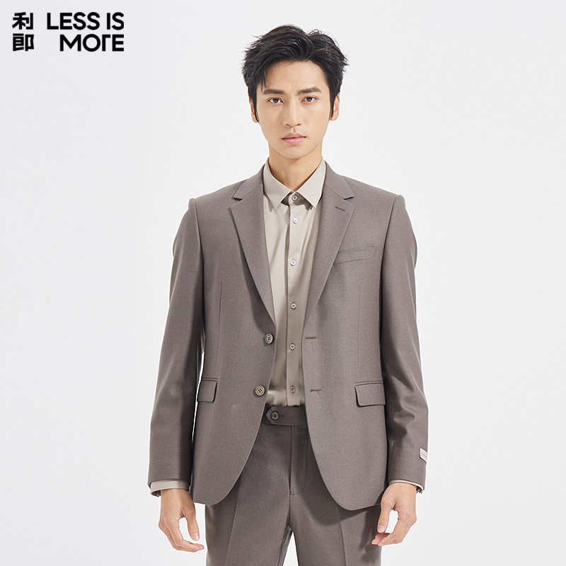 【商场同款】利郎奥莱西服套装2025青年商务秋季新款两件套西装男