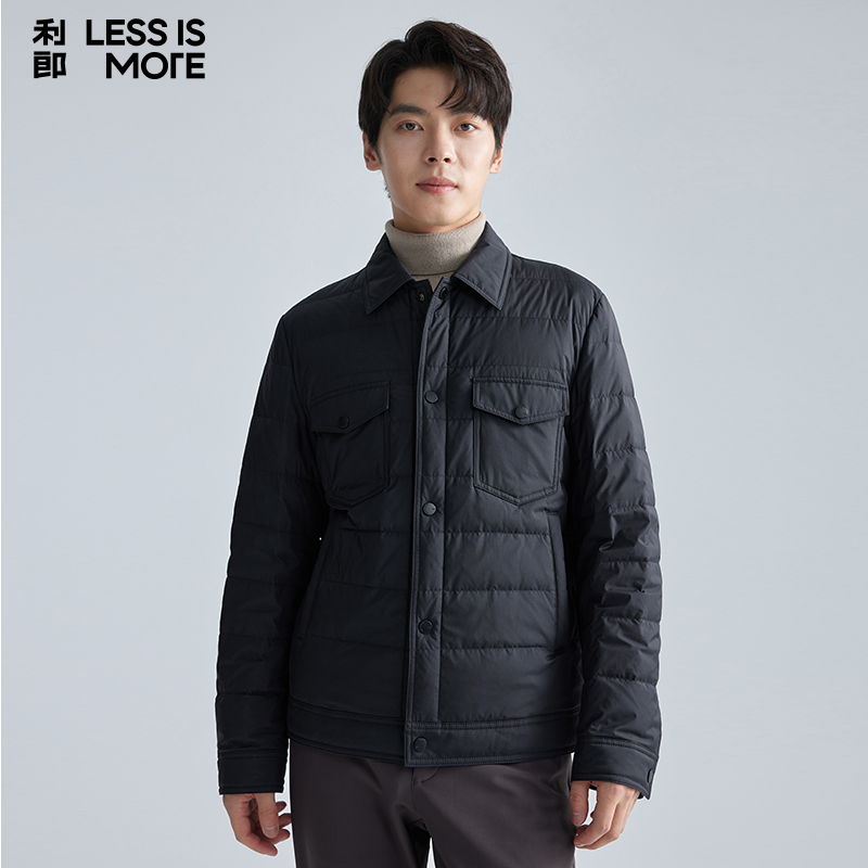 【商场同款】利郎奥莱轻薄羽绒服男2025冬季新款通勤时尚休闲外套