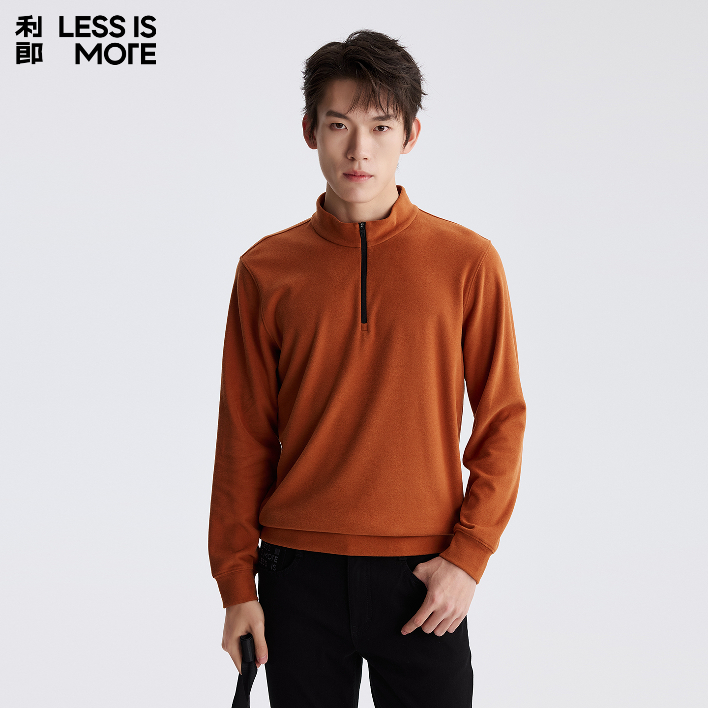 【拉链半开襟】利郎奥莱卫衣男2025冬季新款休闲保暖百搭长袖t恤