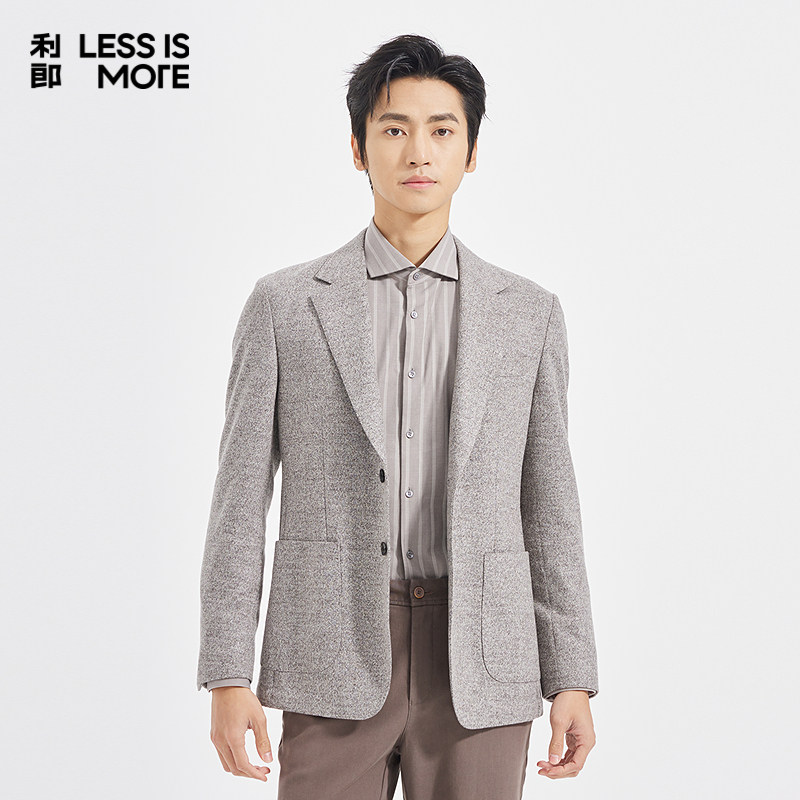 【保暖舒适】利郎奥莱单西男2026春季新款时尚通勤休闲西装外套男