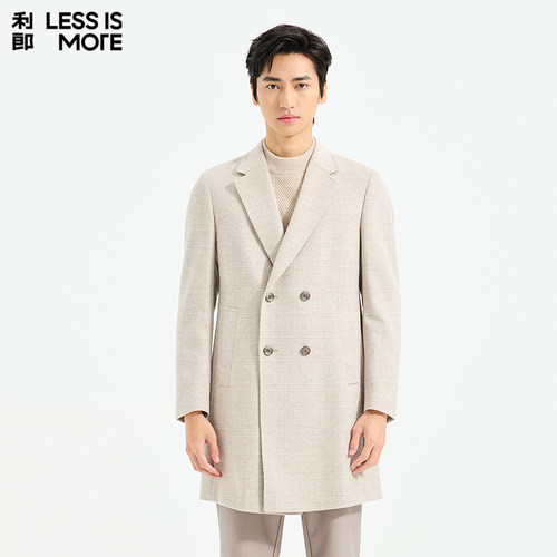 【商场同款】利郎奥莱毛呢外套2025青年商务冬季新款休闲保暖大衣