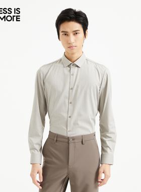 【宽条纹印花】利郎奥莱长袖衬衫男2026春季新款休闲衬衣Q4QZC013