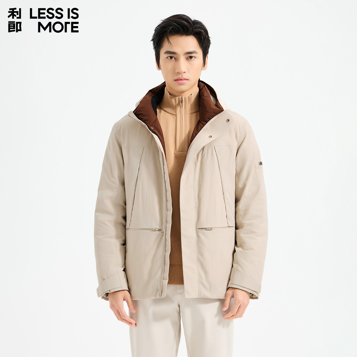 【格纹肌理】利郎奥莱羽绒服2025冬季新款时尚休闲保暖抗寒外套男