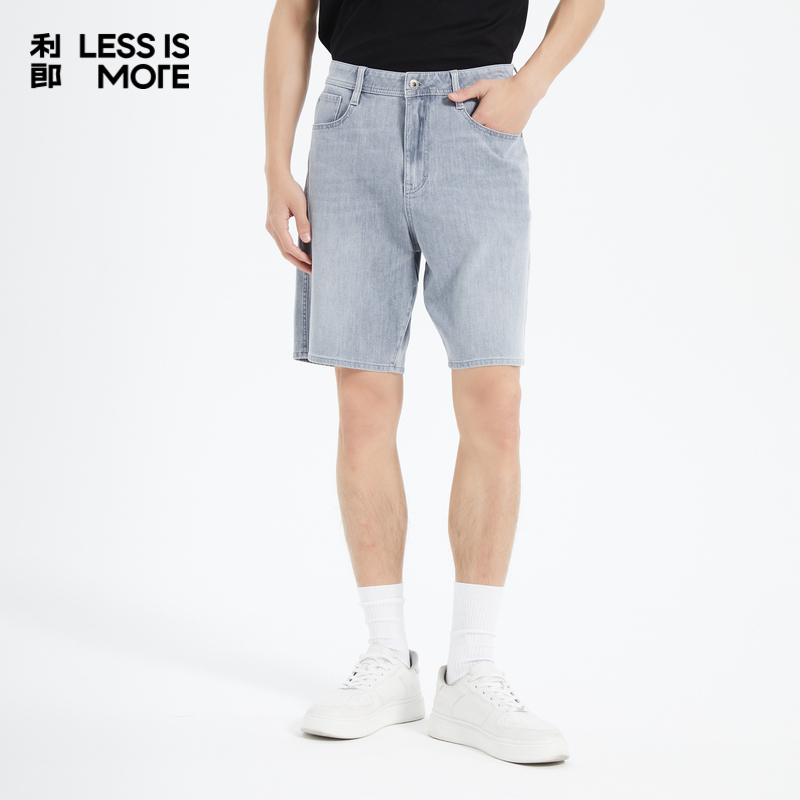 【万向弹面料】利郎奥莱短裤男2025夏新款时尚牛仔五分裤Q5XST103