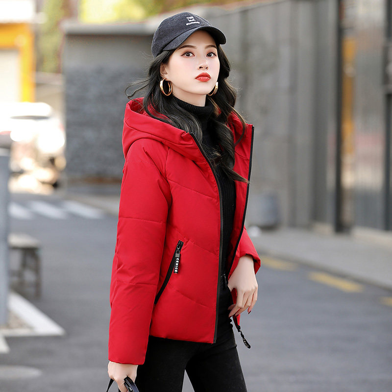 鸭鸭新款白鸭绒短款时尚羽绒服女