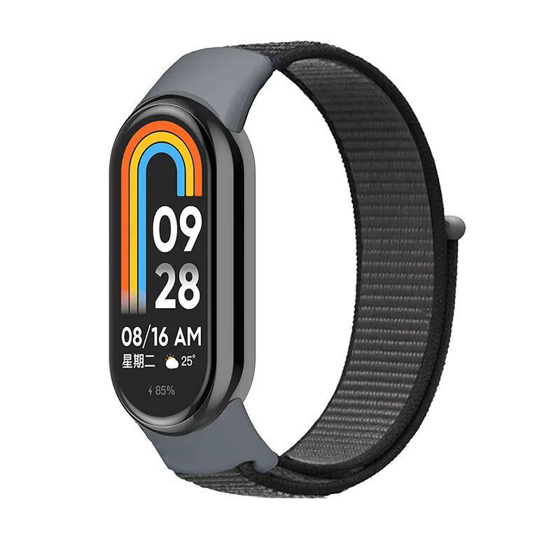 MI BAND 8 7 6 스트랩 나일론 스포츠 루프 시계 벨트용 팔찌