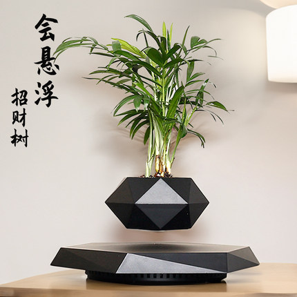 磁悬浮花盆工位盆栽绿植治愈情绪解压办公桌面摆件情人节生日礼物