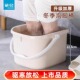 茶花泡脚桶塑料家用足浴盆按摩加厚泡脚盆带手提洗脚盆泡脚桶深桶