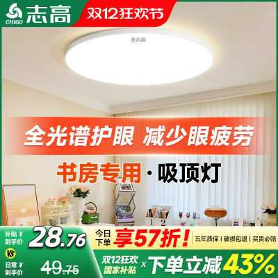 志高全光谱书房儿童护眼吸顶灯